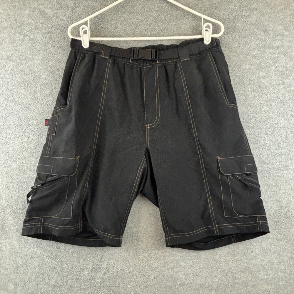 Giro Technical Gear Mens Large Black Cargo Mountain Bike Shorts Built In Belt‎
